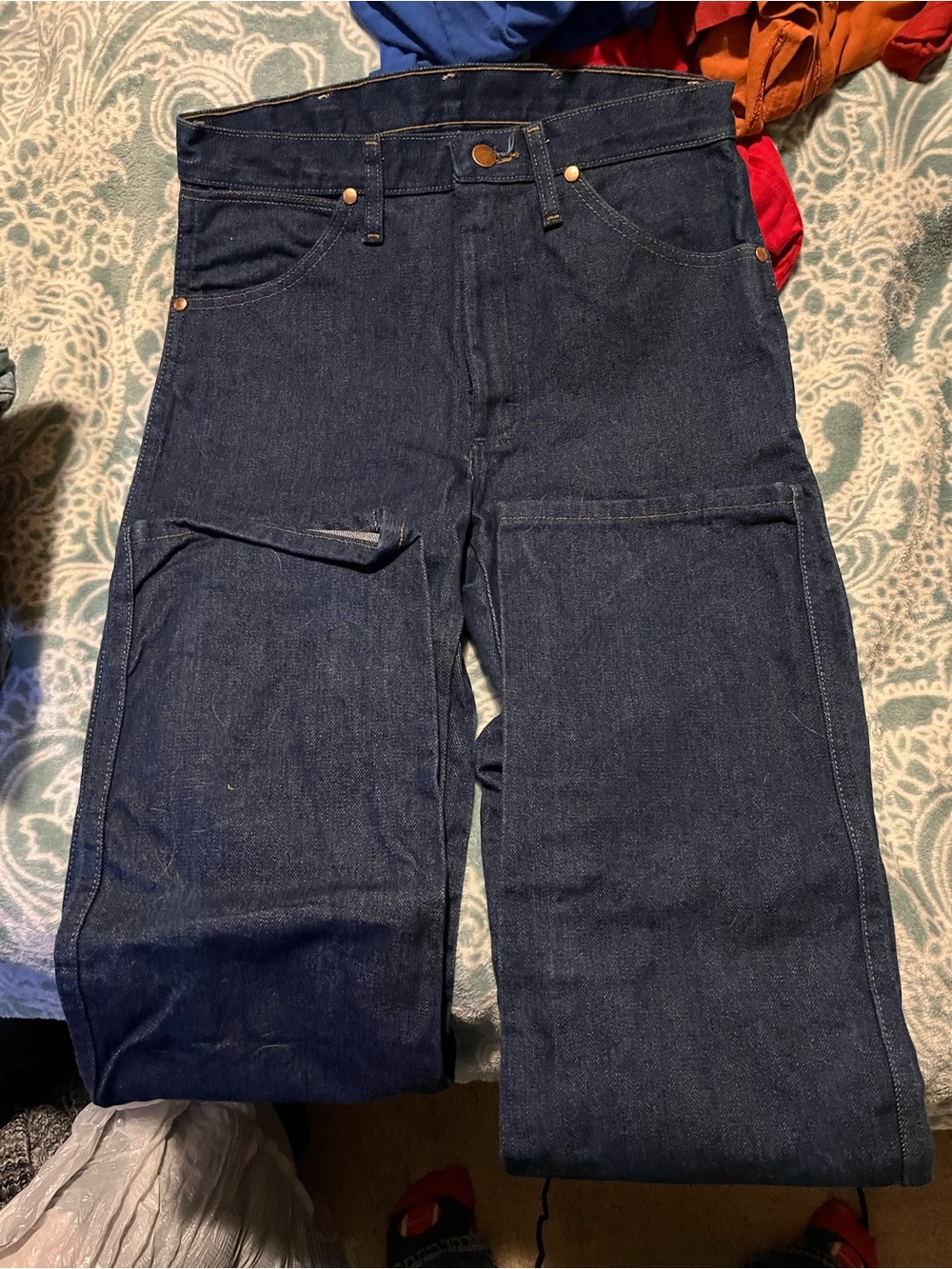 Men's Dark Blue Bootcut Jeans